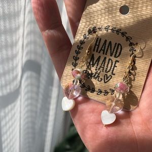 ! HANDMADE PASTEL PINK EARRINGS !